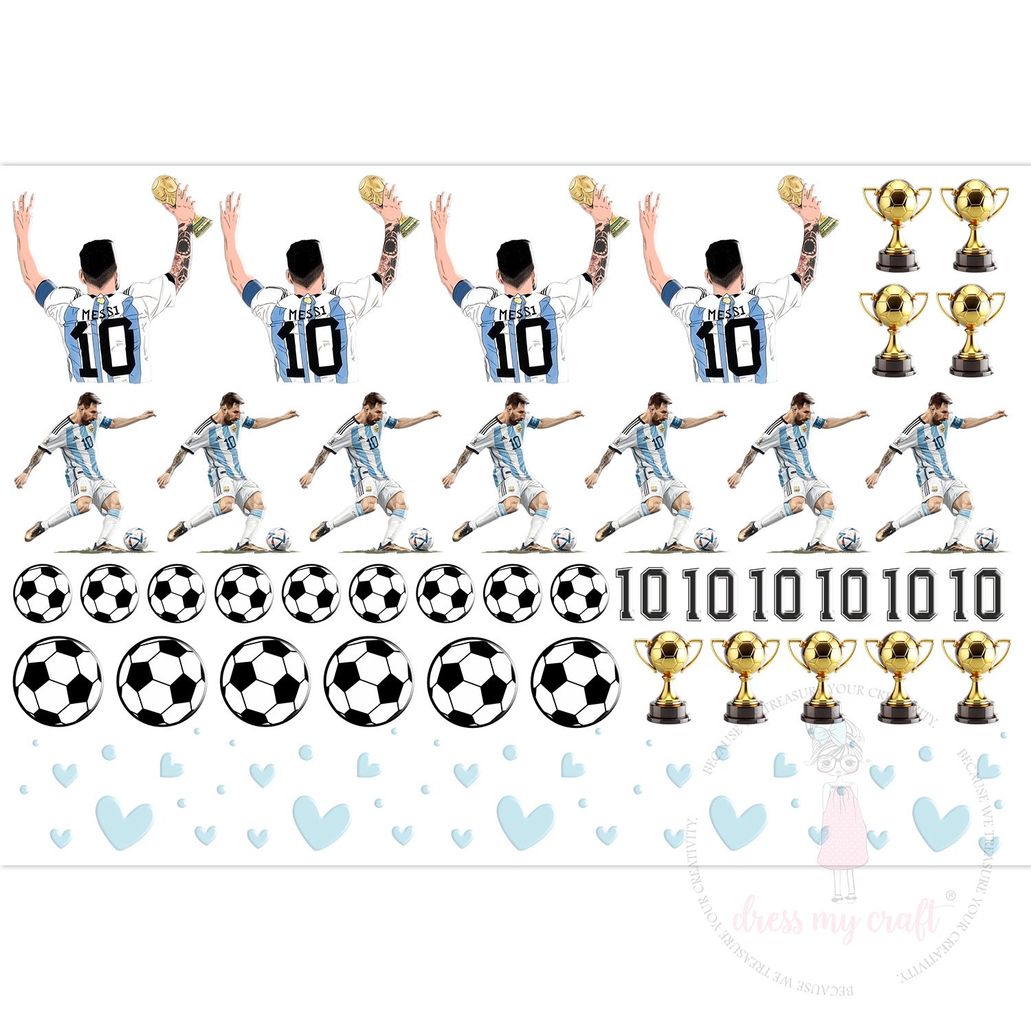Stick N Peel Stickers- Football Theme #1