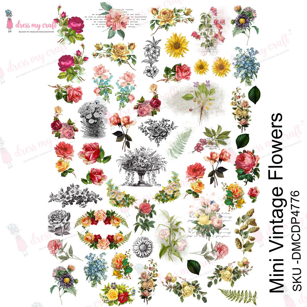 Mini Vintage Flowers - Transfer Me