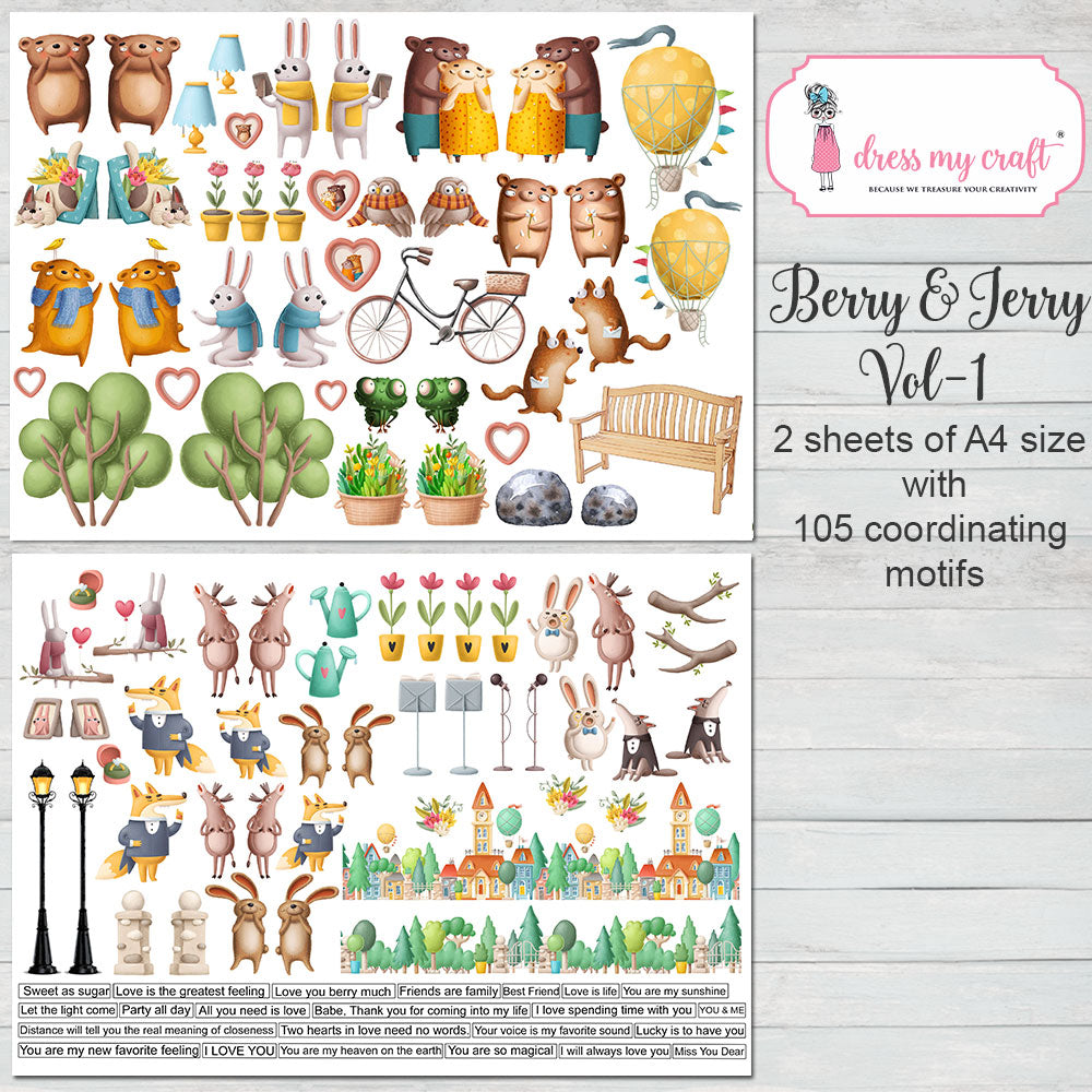 Berry & Jerry Motif Sheets Vol-1