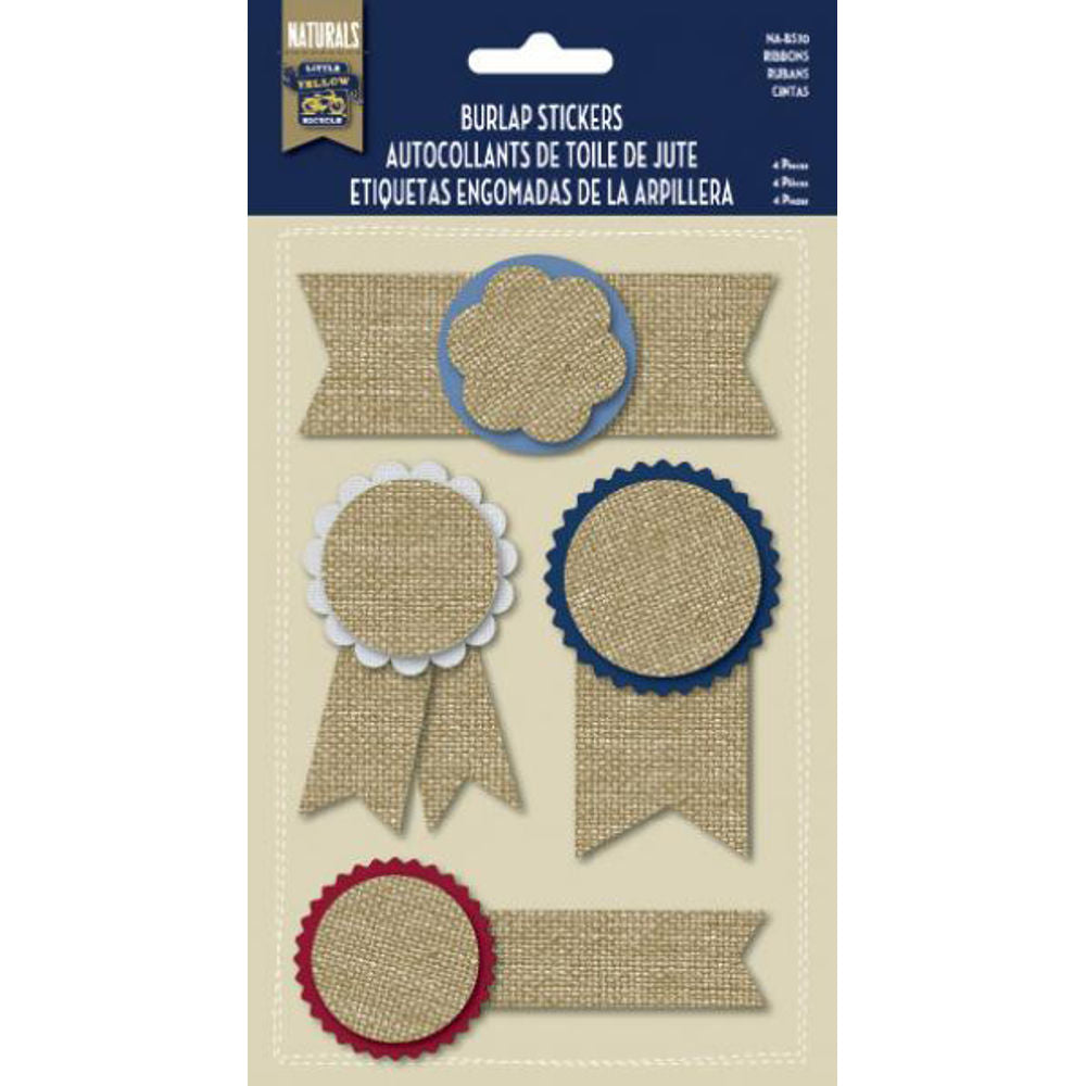 Burlap Stickers - Ribbons