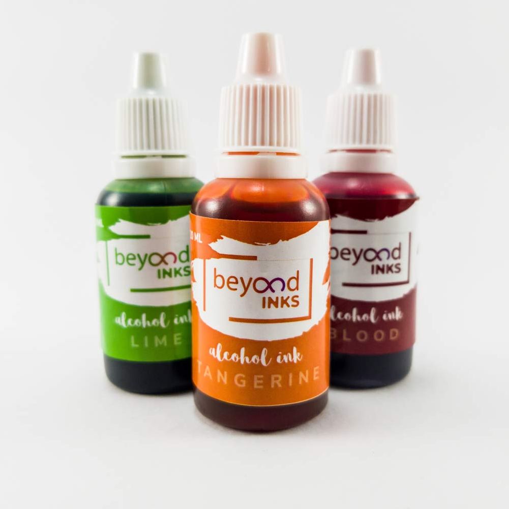 Alcohol Inks Pack 1 (Tangerine, Lime, Blood)