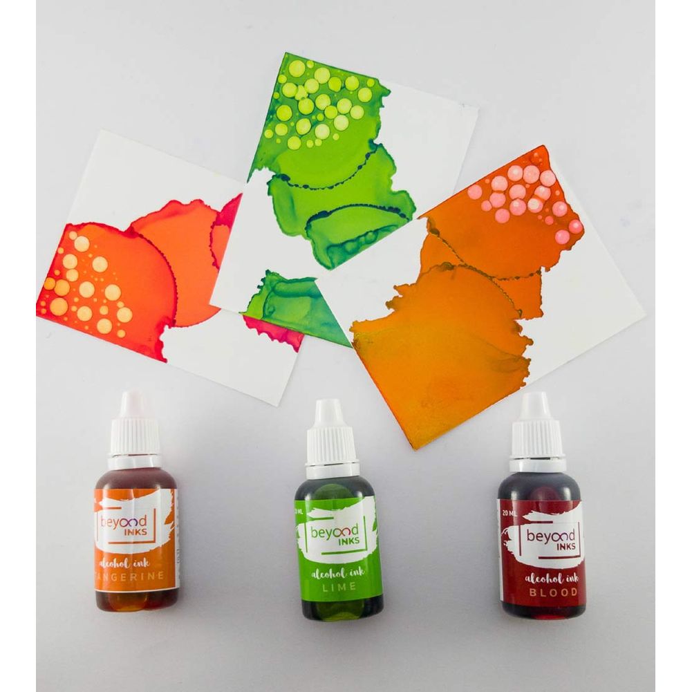 Alcohol Inks Pack 1 (Tangerine, Lime, Blood)