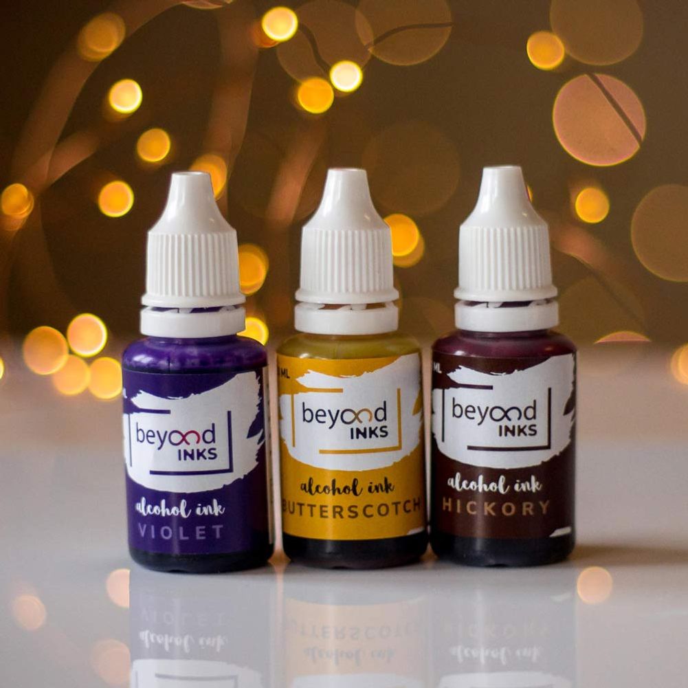 Alcohol Inks Pack 2 (Butterscotch, Violet, Hickory)
