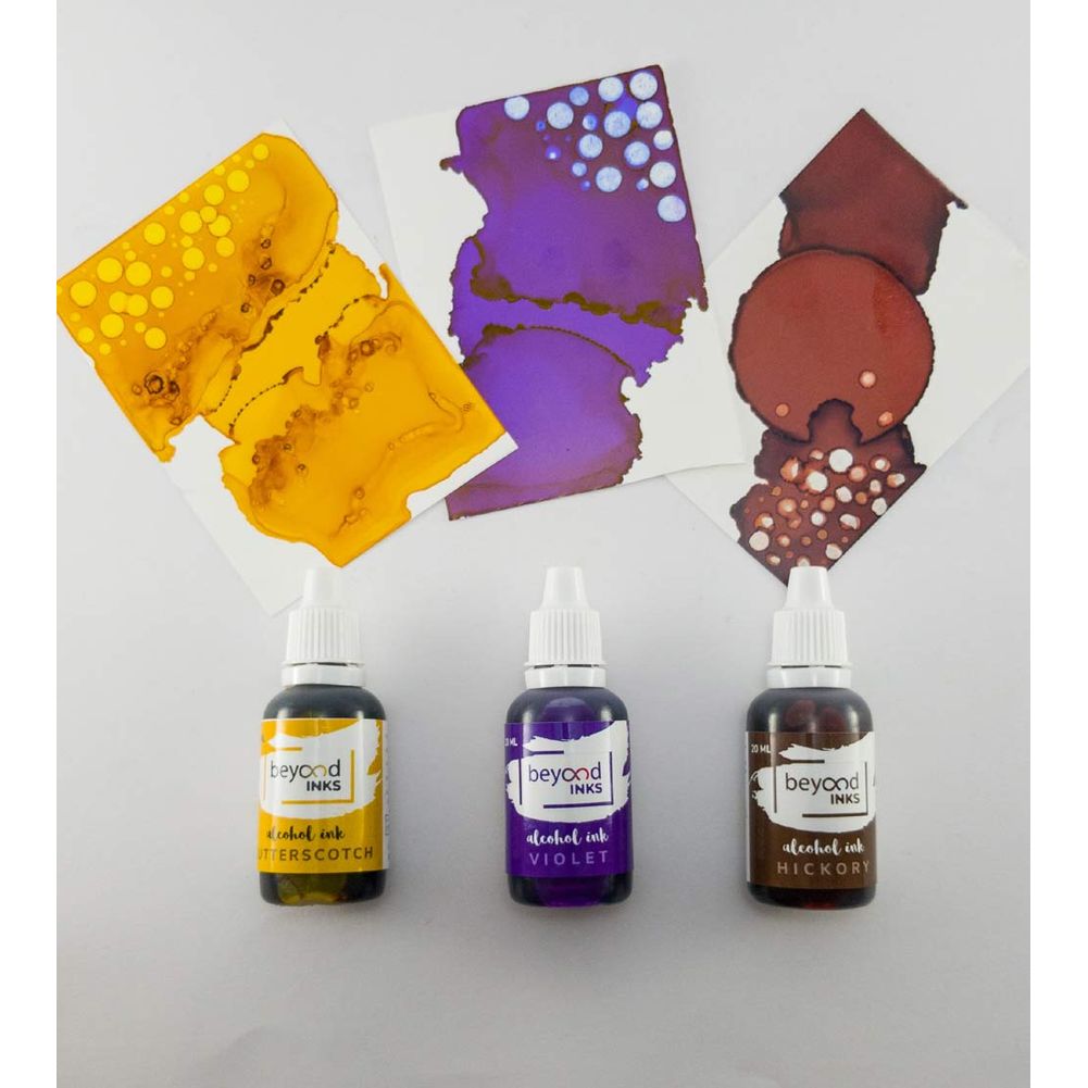 Alcohol Inks Pack 2 (Butterscotch, Violet, Hickory)