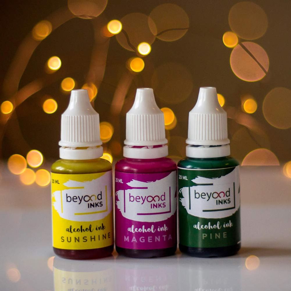 Alcohol Inks Pack 5 (Sunshine, Magenta, Pine)