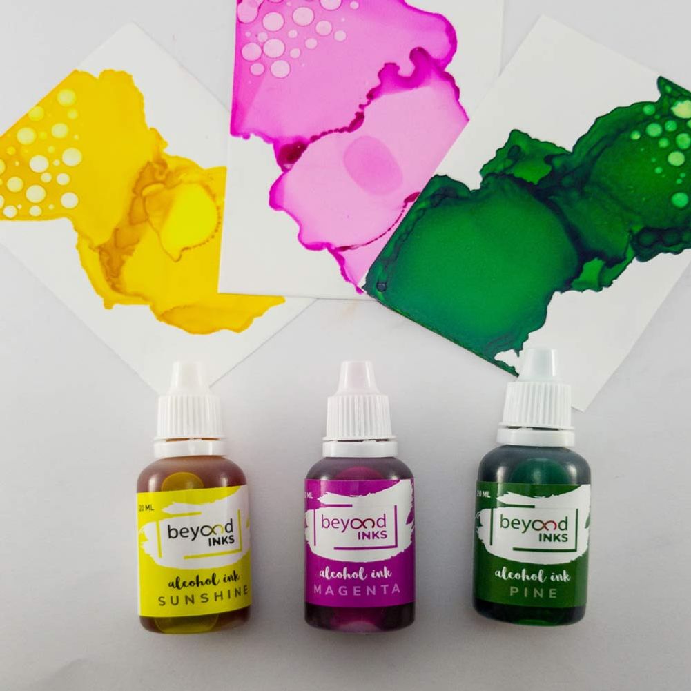 Alcohol Inks Pack 5 (Sunshine, Magenta, Pine)
