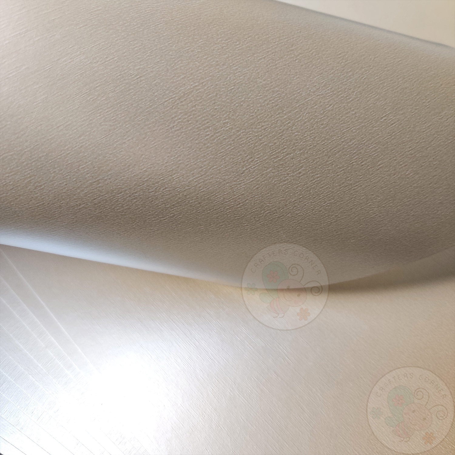 Pearl Pale Beige Textured Cardstock - 300 GSM