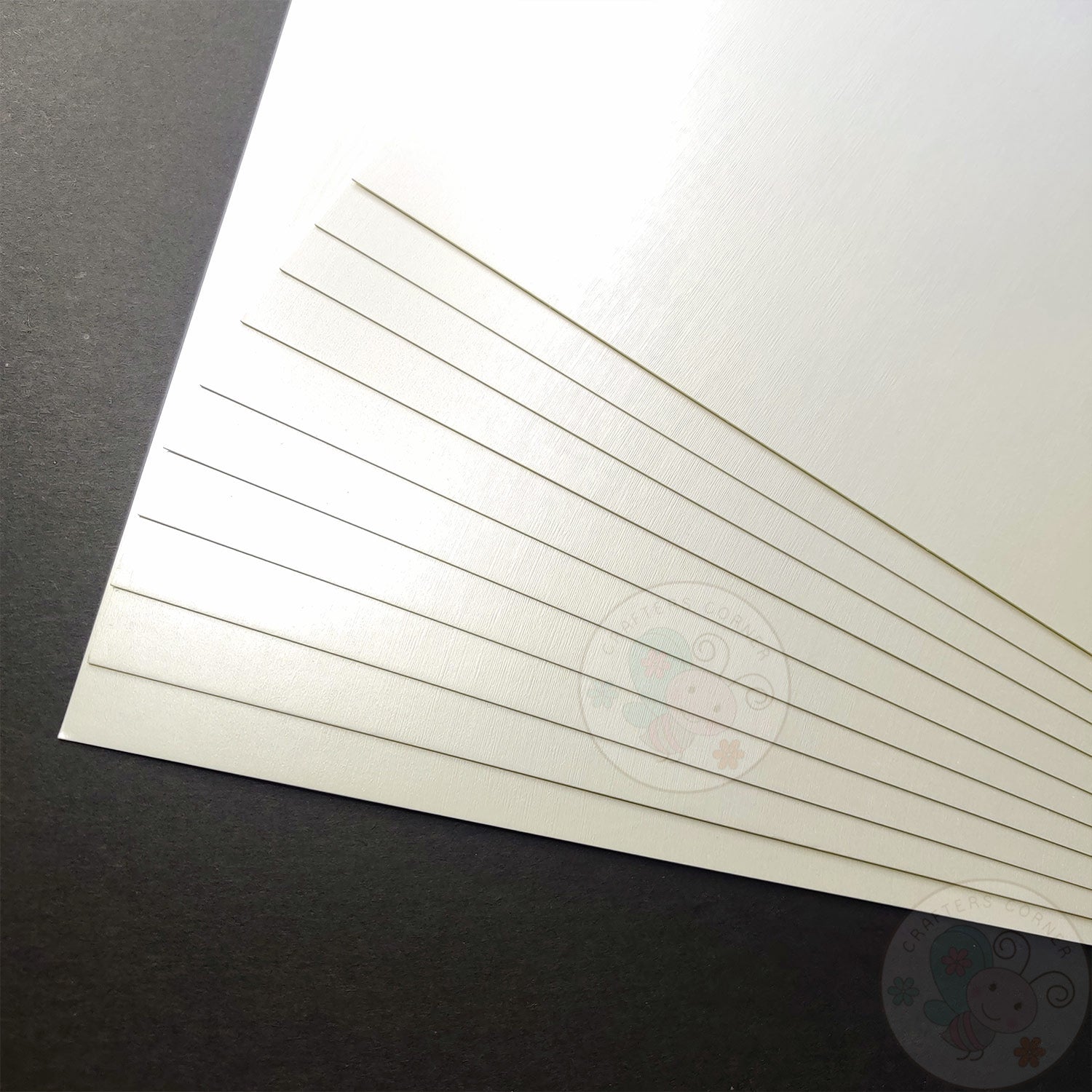 Pearl Ivory Textured Cardstock - 300 GSM