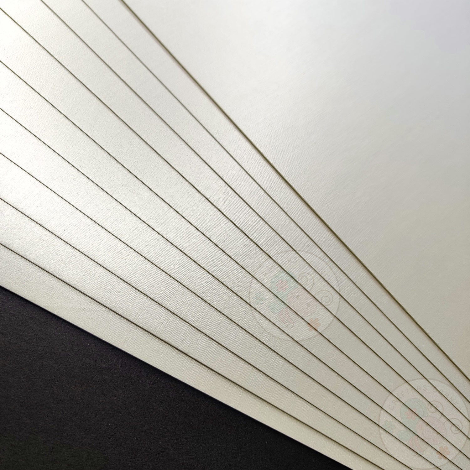 Pearl Ivory Textured Cardstock - 300 GSM