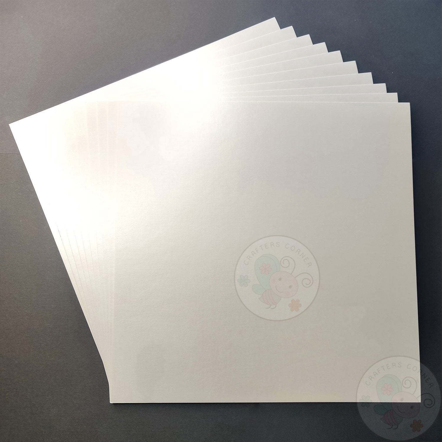 Pearl Ivory Textured Cardstock - 300 GSM