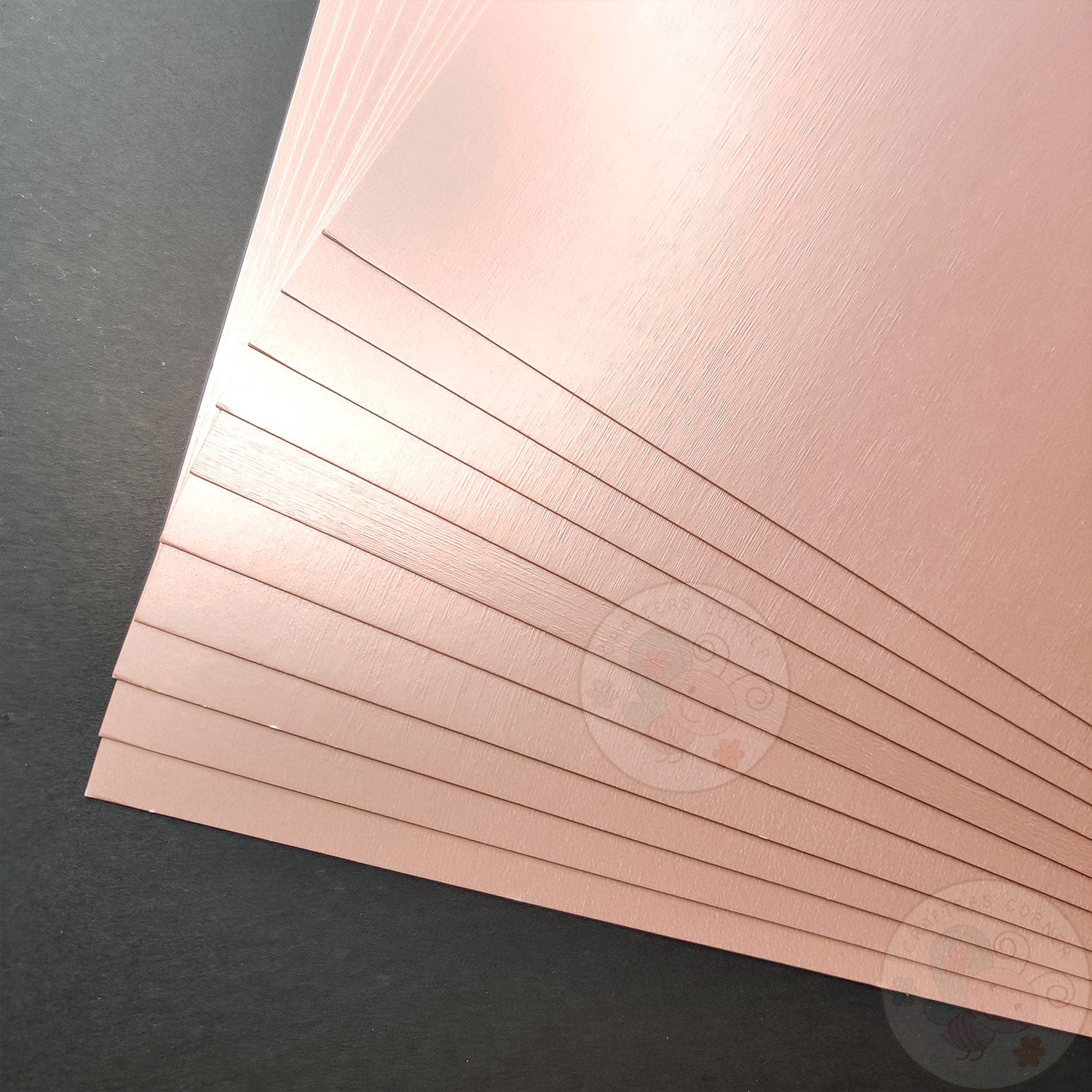 Pearl Warm Peach Textured Cardstock - 300 GSM