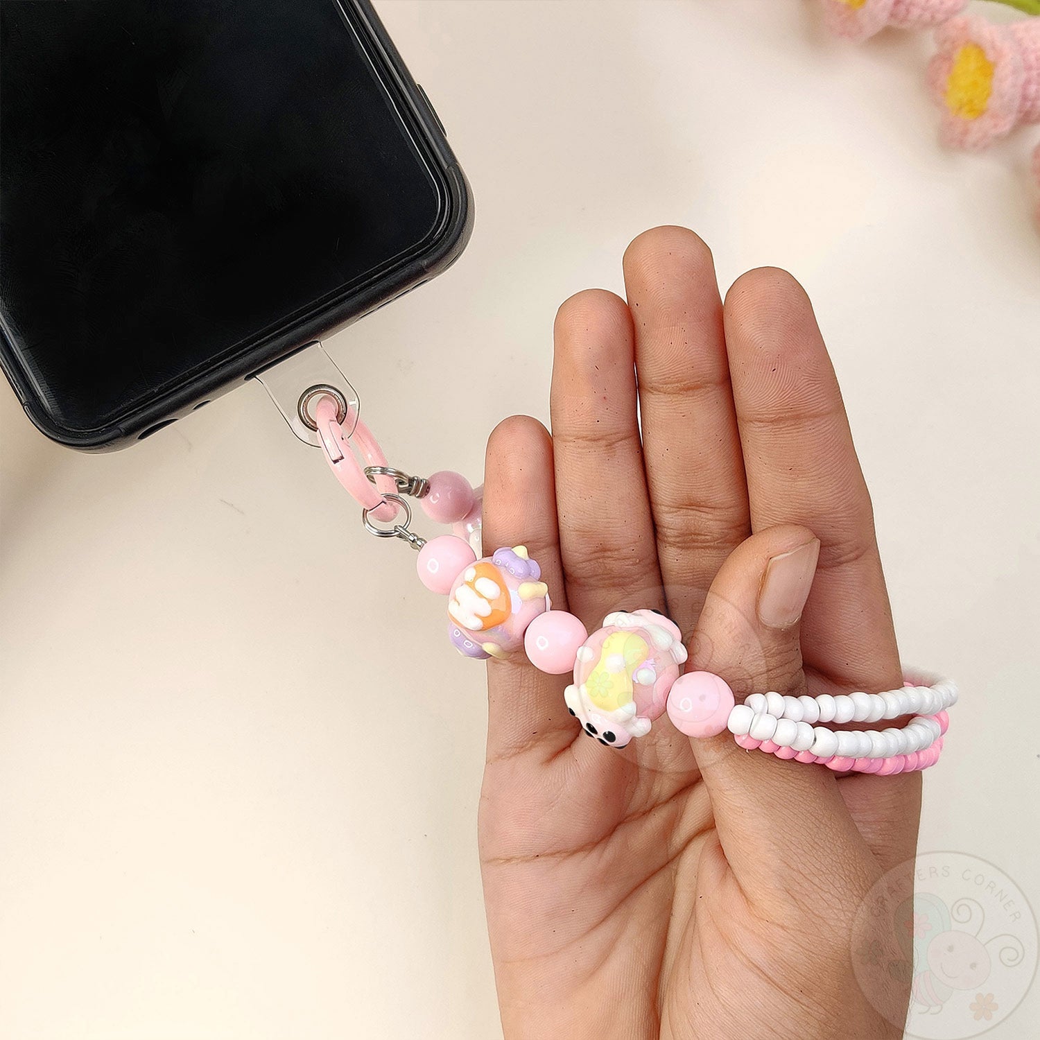 Handmade Kawaii Mobile Charm - Pink Donut