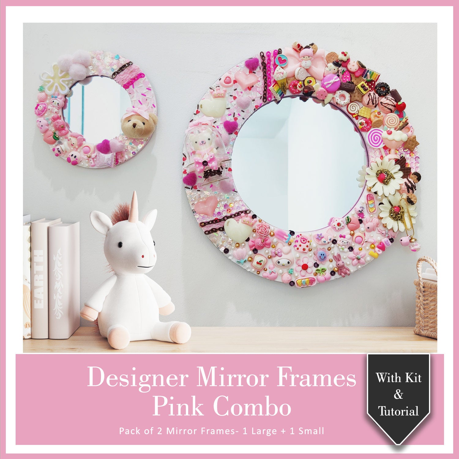 Designer Mirror Frames Class With Kit & Tutorial - Pink Combo