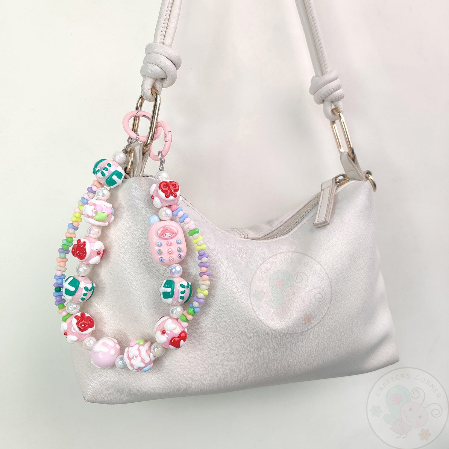 Handmade Kawaii Mobile Charm - Pink Mobile