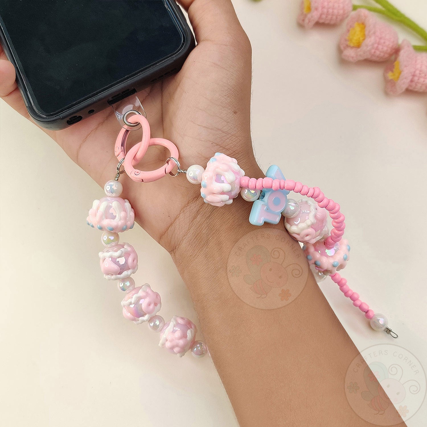 Handmade Kawaii Mobile Charm - Pink Toy