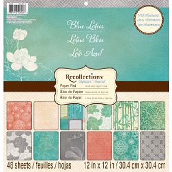 BLUE LOTUS 12" x 12" Paper Pad