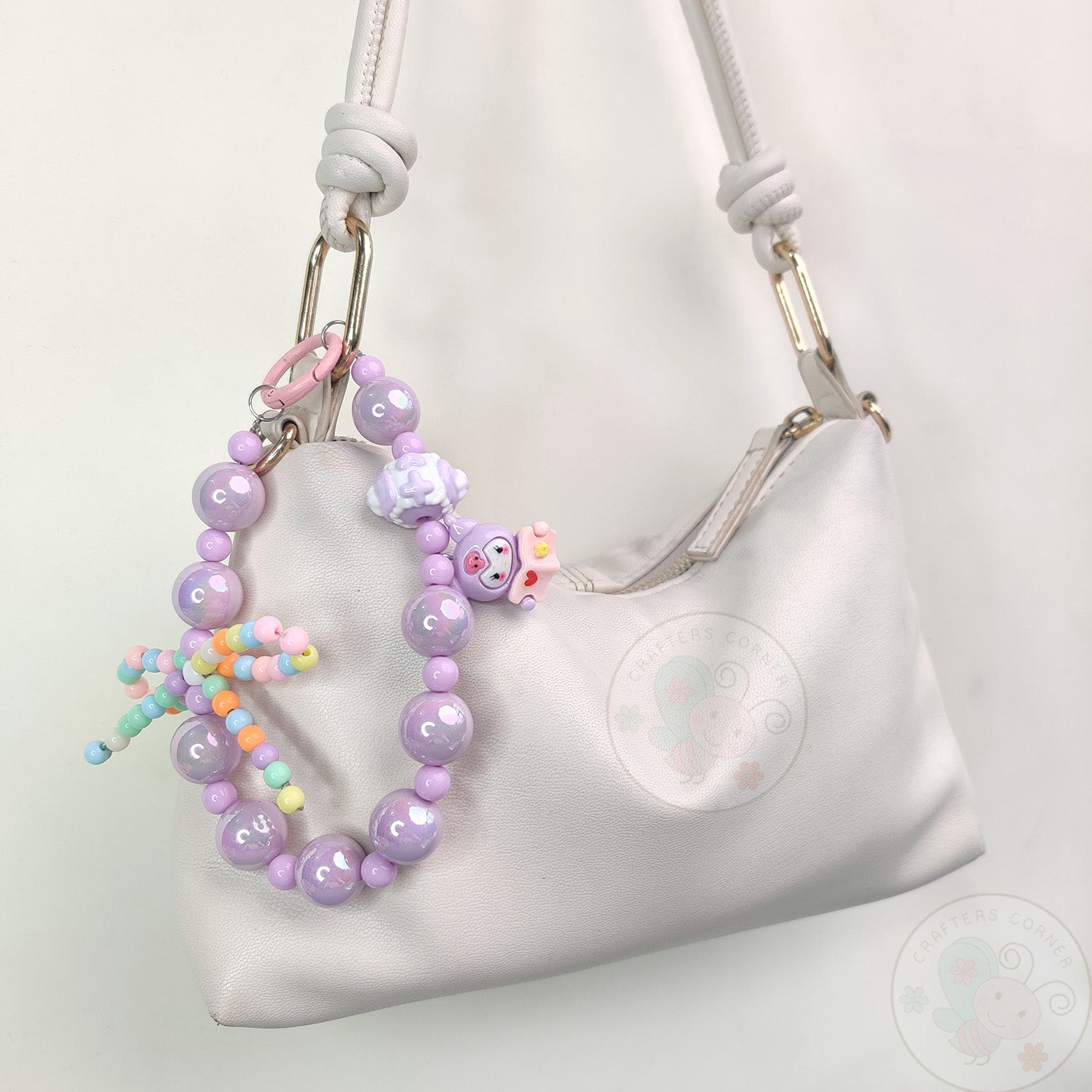 Handmade Kawaii Mobile Charm - Purple Fairy Bow