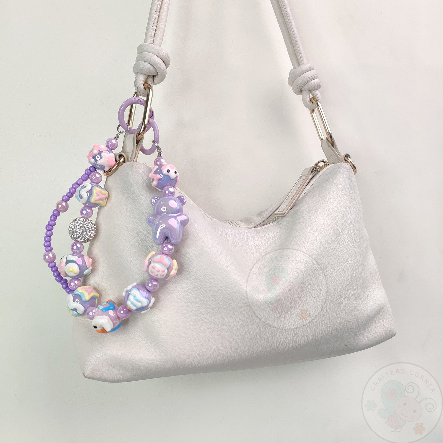 Handmade Kawaii Mobile Charm - Purple Gummy Bear