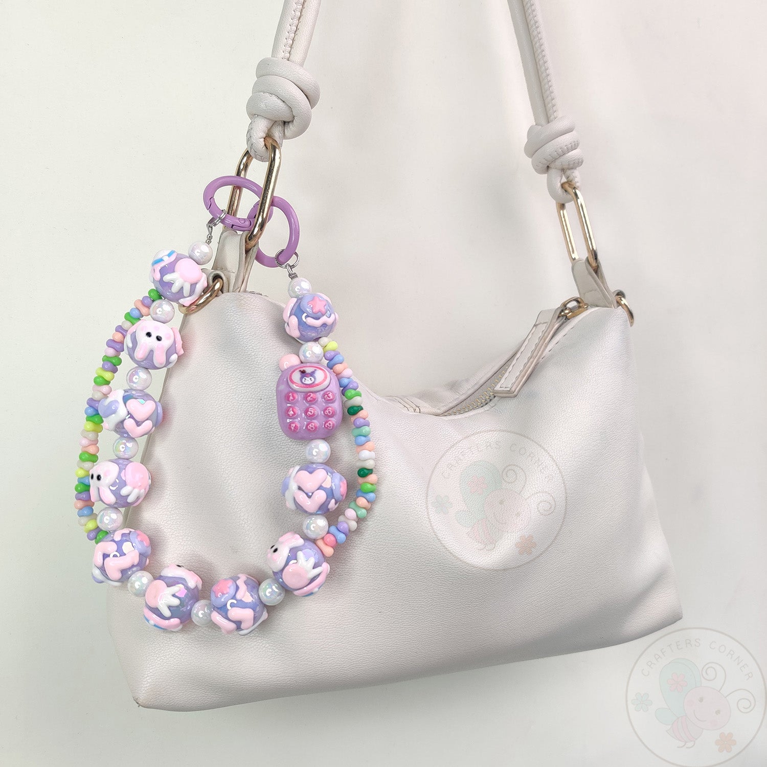 Handmade Kawaii Mobile Charm - Purple Mobile