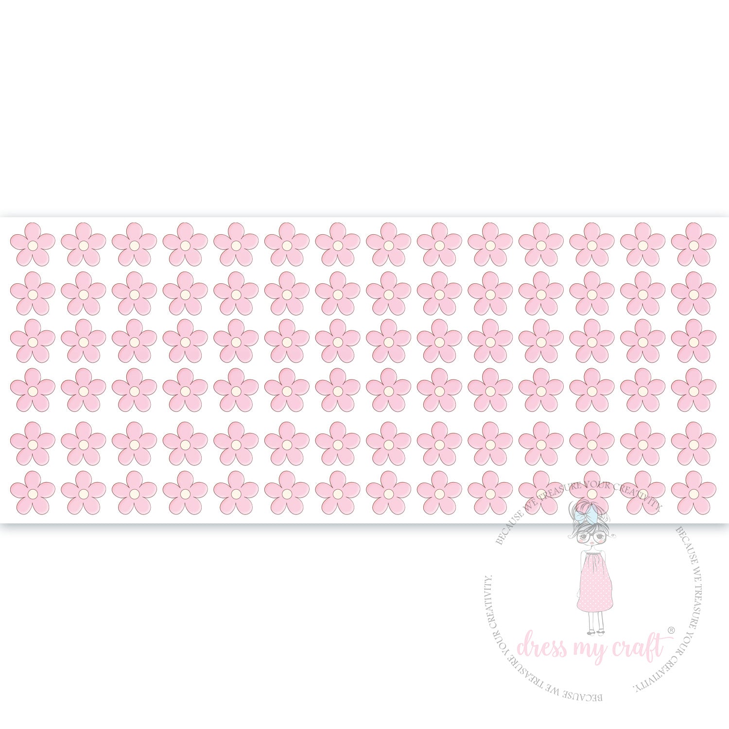 Stick N Peel Stickers- Small Pink Flower