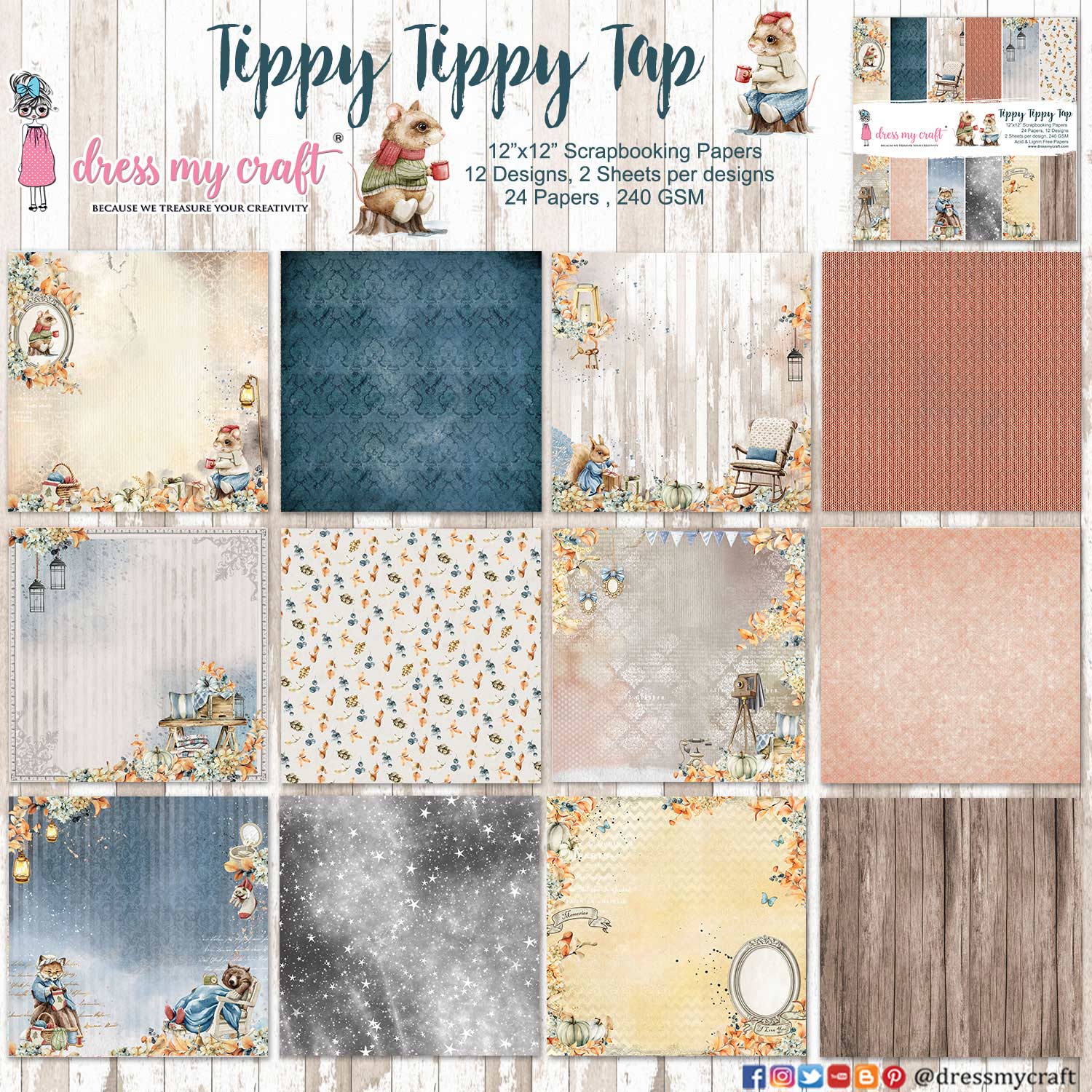 Tippy Tippy Tap 6" x 6" Paper Pad