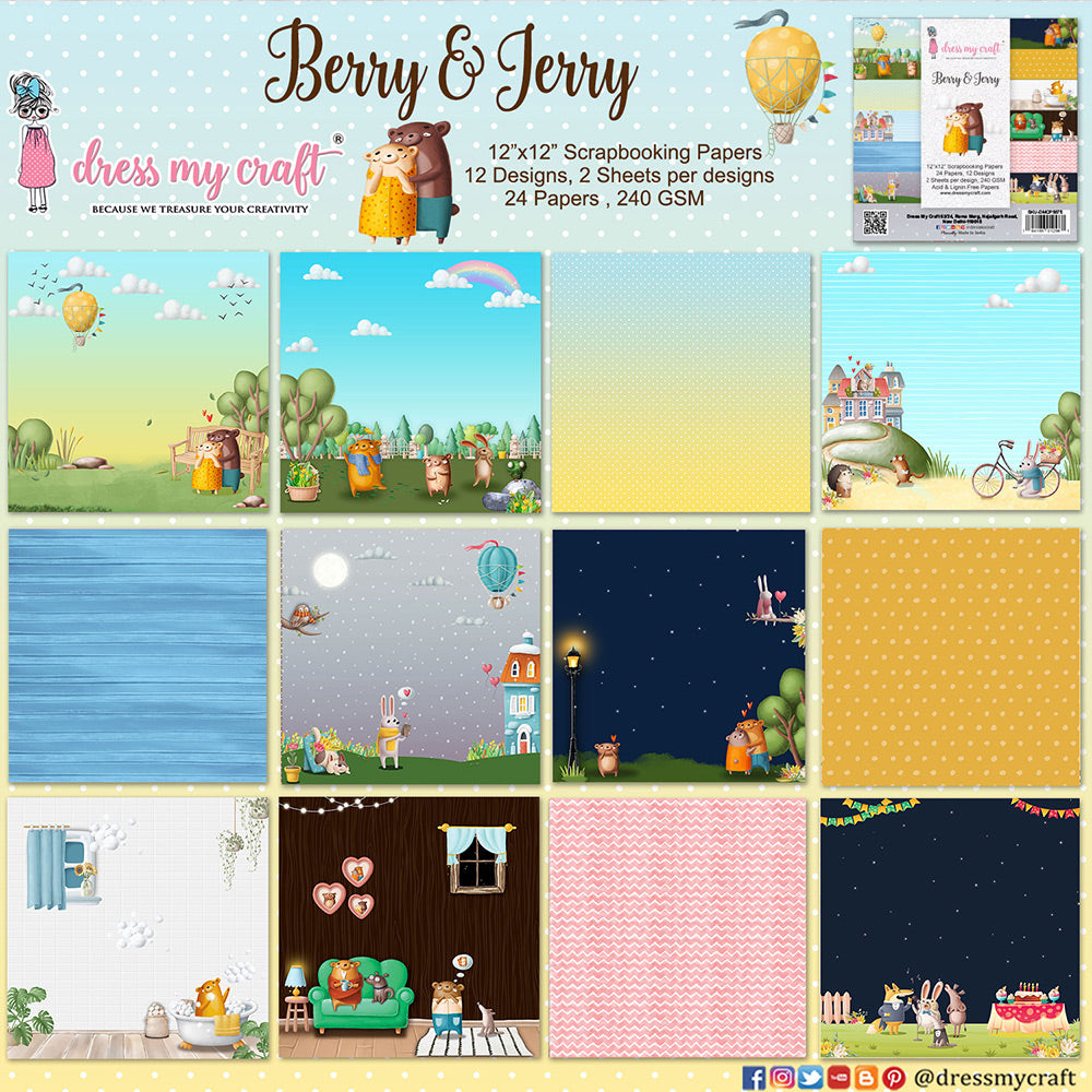 Berry & Jerry 12''x12'' Paper Pack