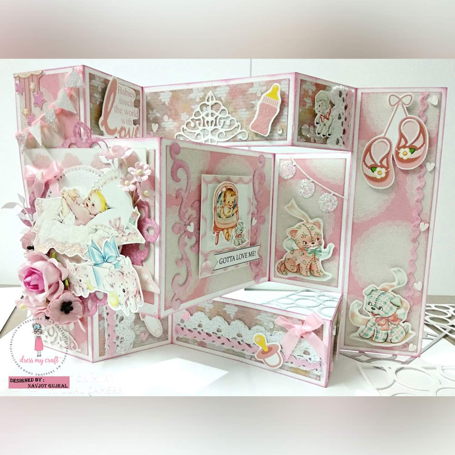 Charming Baby Girl Motif Sheet