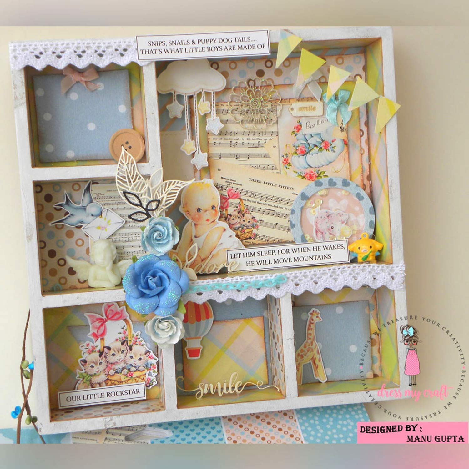 Precious Baby Boy Motif Sheet