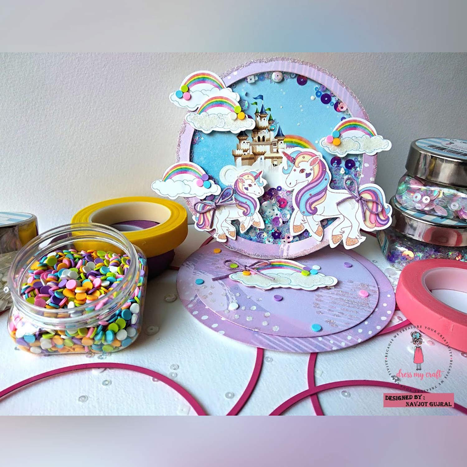 Magical Unicorn Motif Sheet