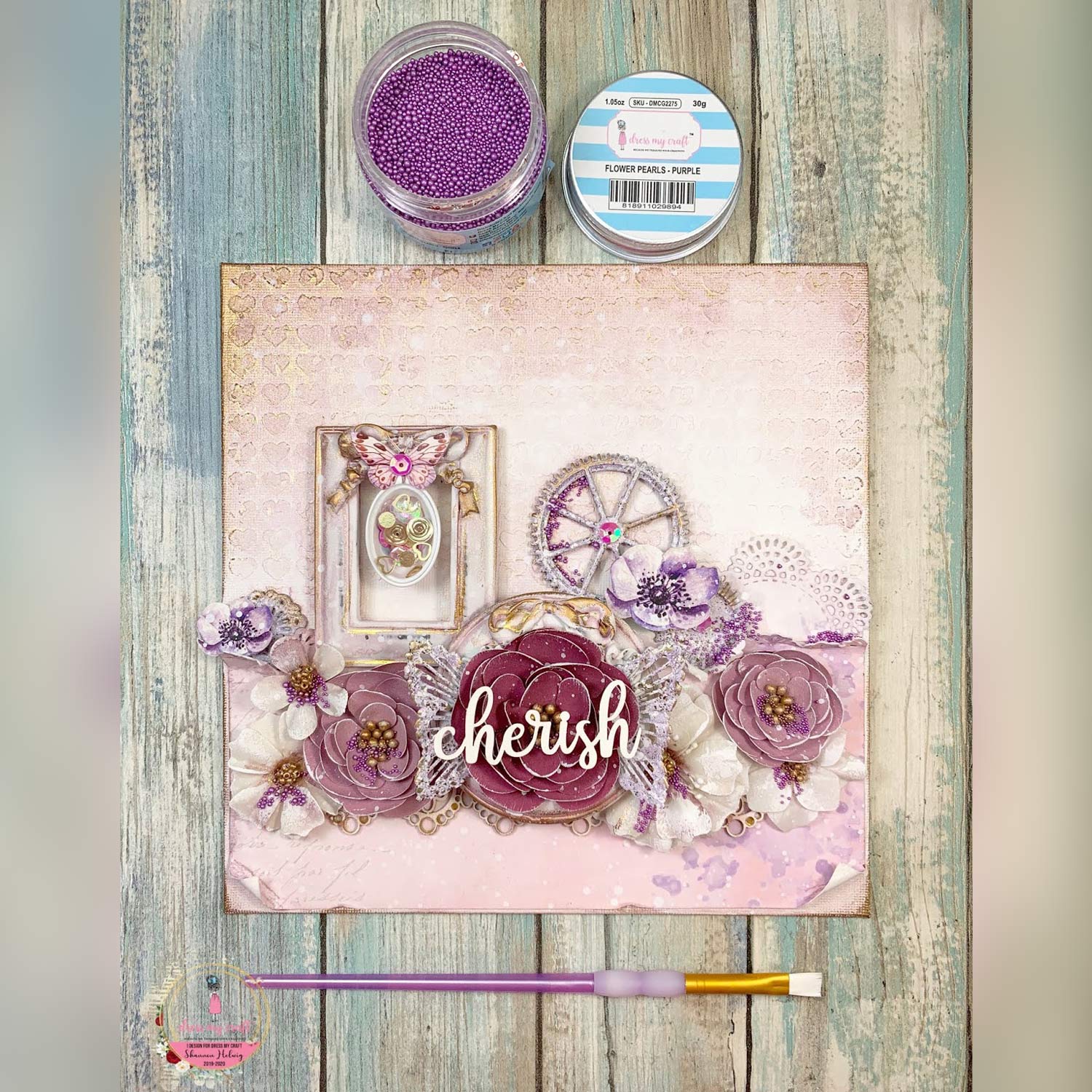 Pink Smoke Motif Sheet