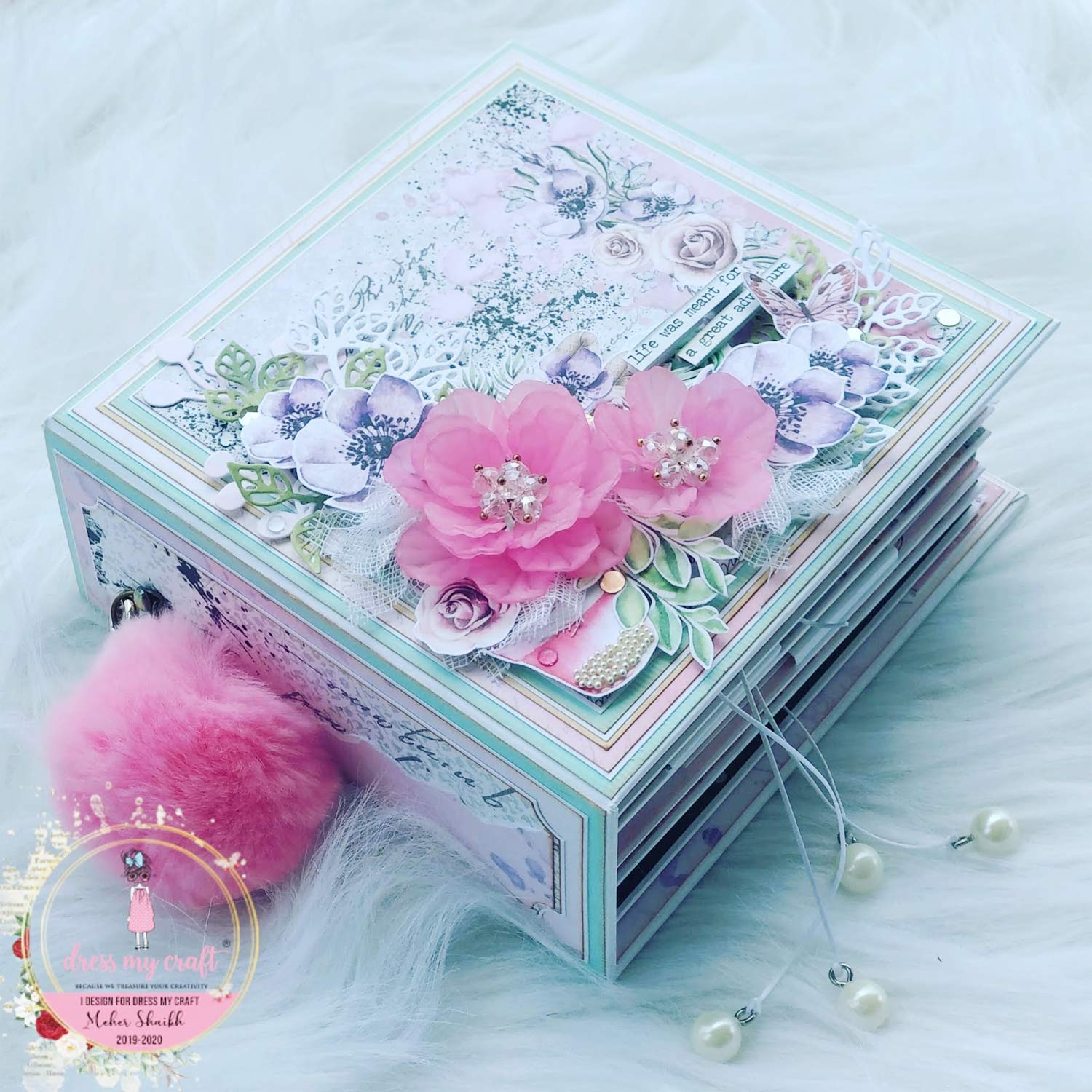 Pink Smoke Motif Sheet