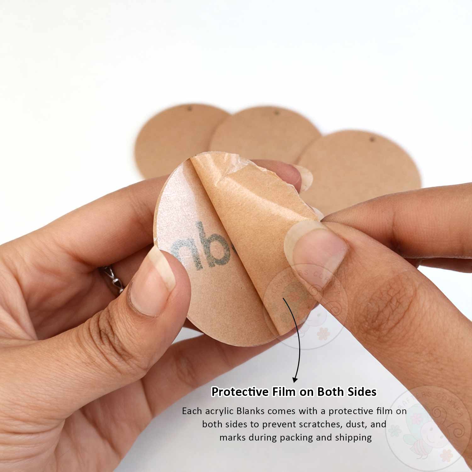 Round Circle Keychain Blanks (With Chain & Rings)