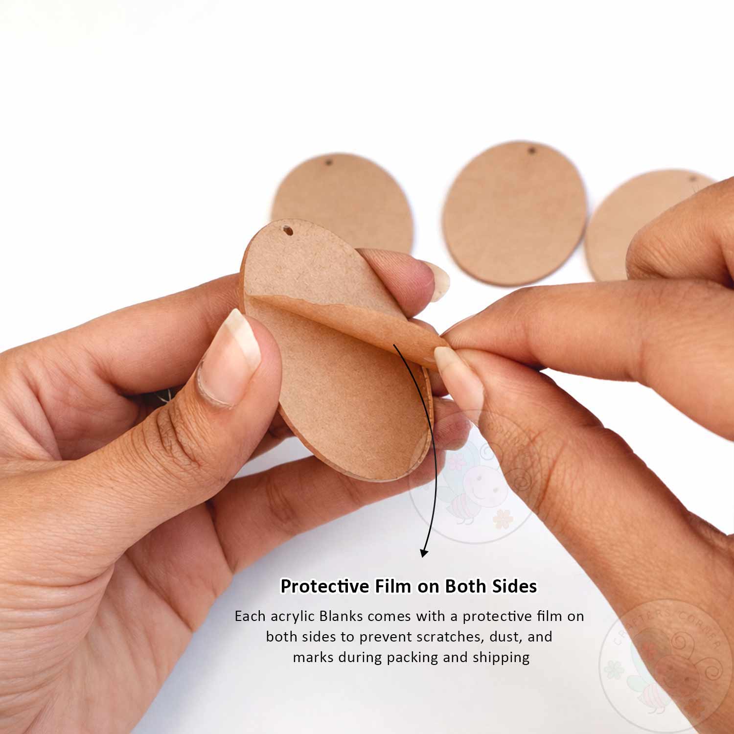 Oval Keychain Blanks (With Chain & Rings)