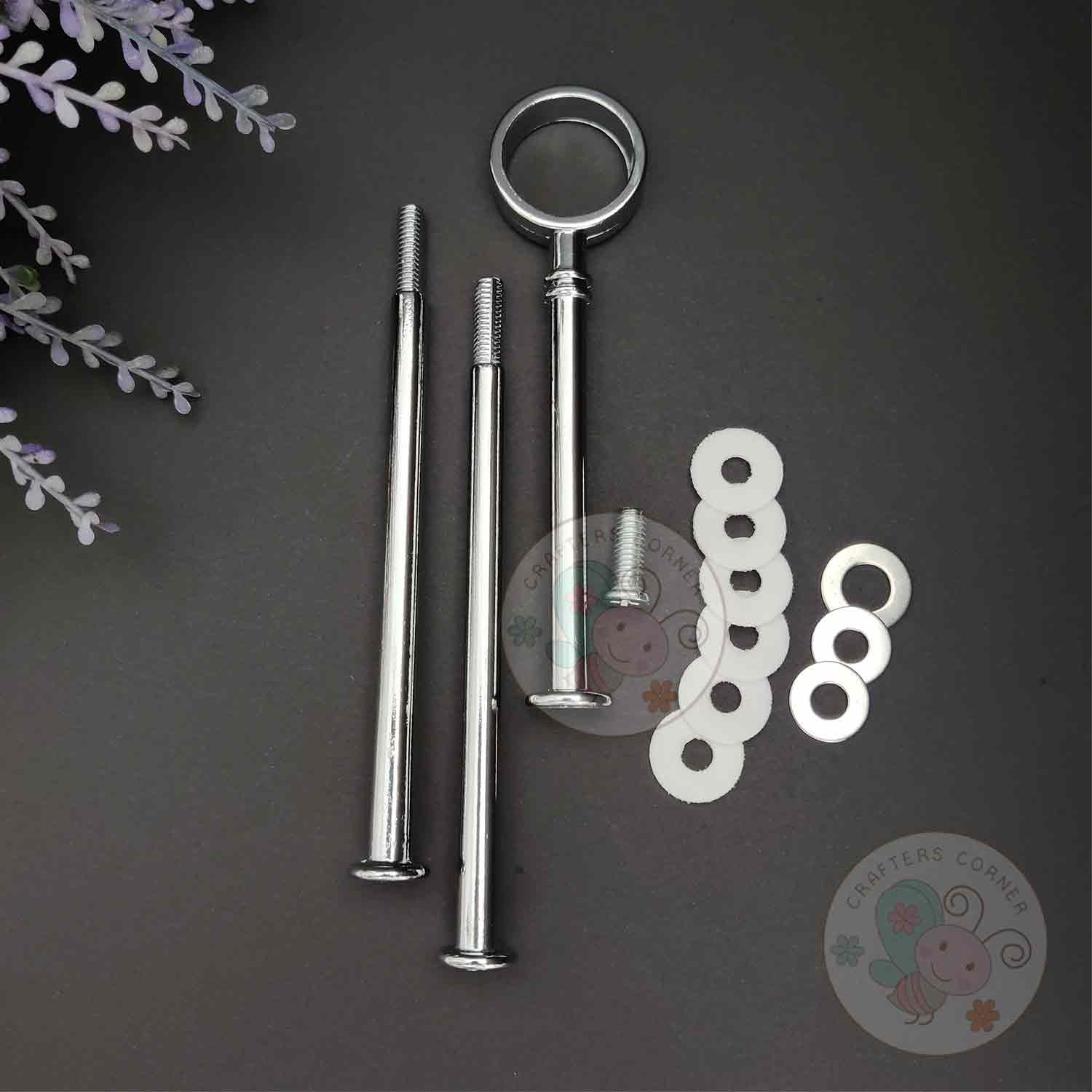 Resin Cake Stand Handle #10 - Silver