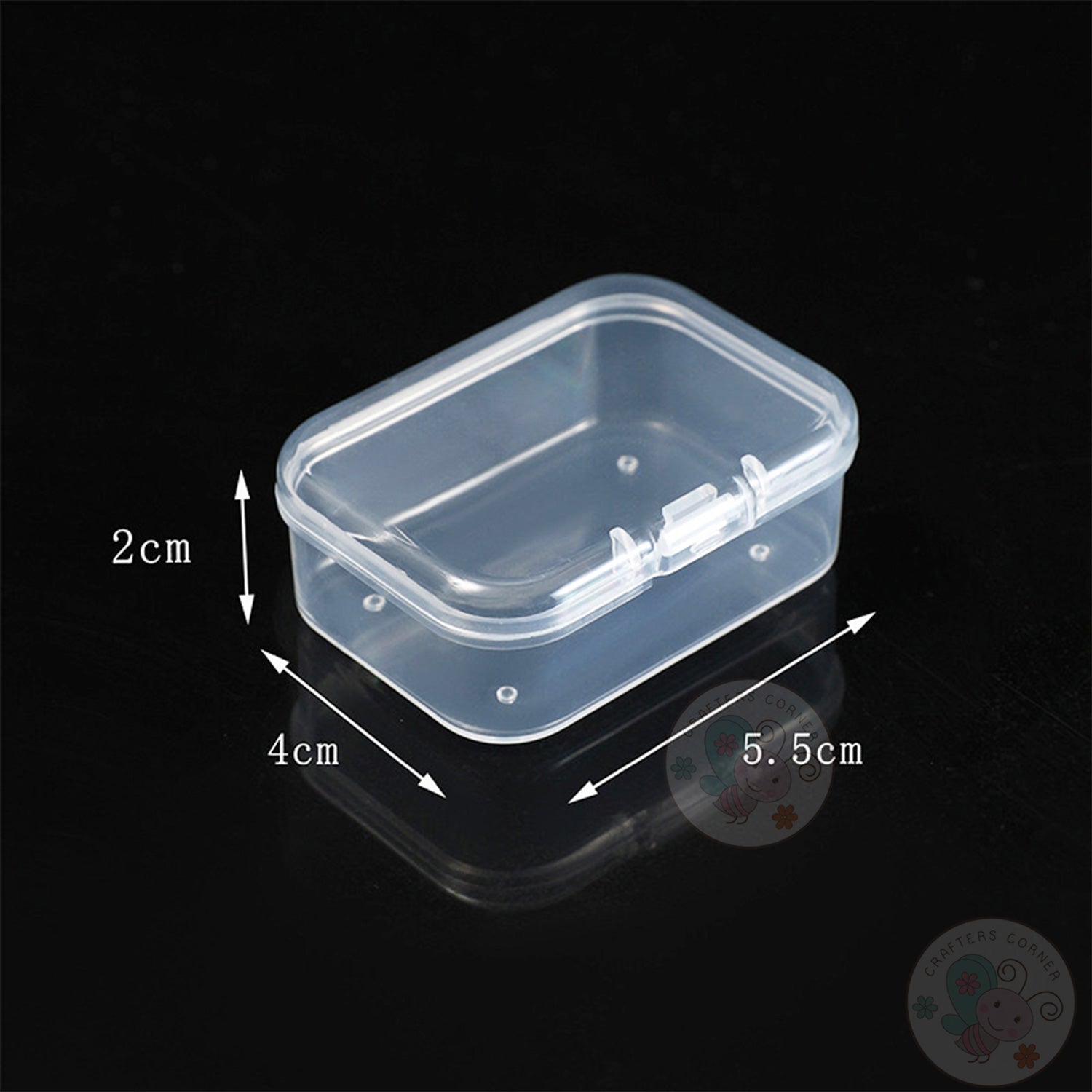 5.5, 4.5 & 3.4 cm Clear Storage Boxes Combo