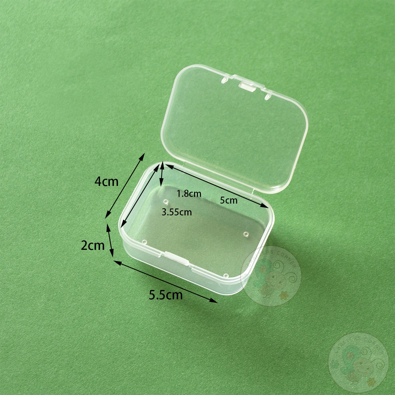 5.5, 4.5 & 3.4 cm Clear Storage Boxes Combo