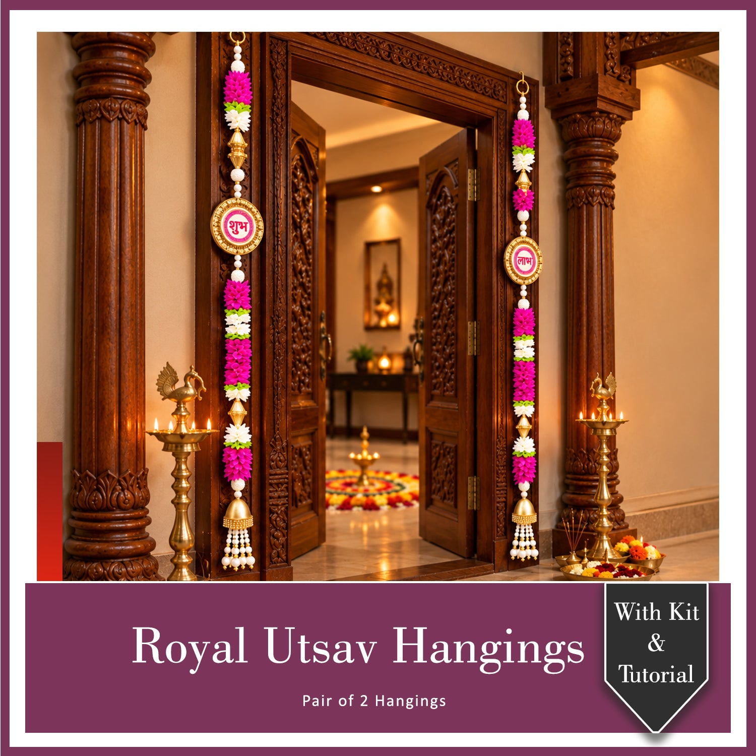 ⁠⁠Royal Utsav Hangings - Pair of 2