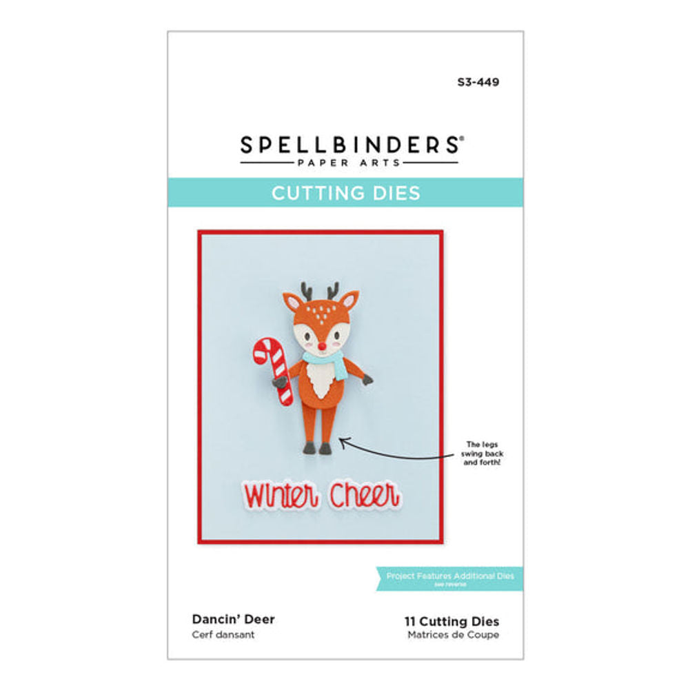 DANCIN' DEER ETCHED DIES FROM THE TINSEL TIME COLLECTION