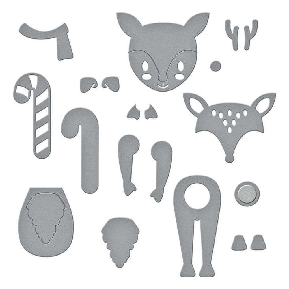 DANCIN' DEER ETCHED DIES FROM THE TINSEL TIME COLLECTION