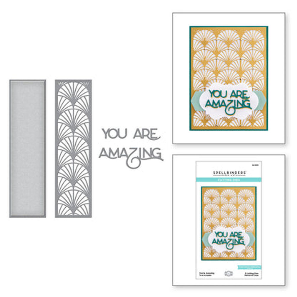 YOU'RE AMAZING ETCHED DIES FROM THE RIGHT WORDS COLLECTION BY BECCA FEEKEN