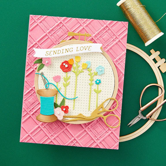 Argyle Plaid 3D Embossing Folder from the Home for the Holidays Collection
