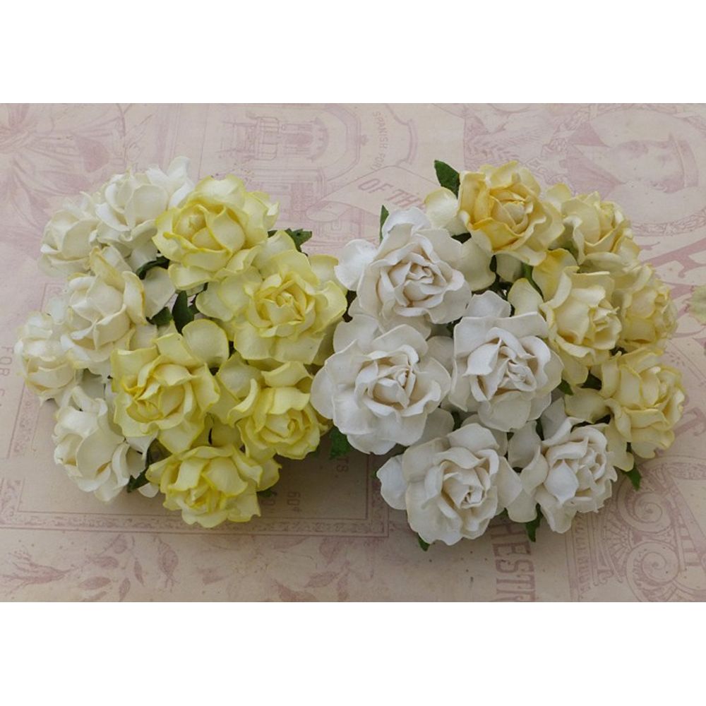 White/Cream Tone - Twisted Roses Combo