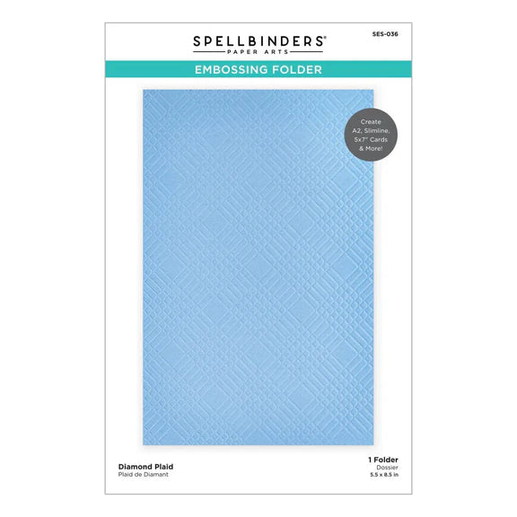 Diamond Plaid Embossing Folder from the Celebrate You Collection