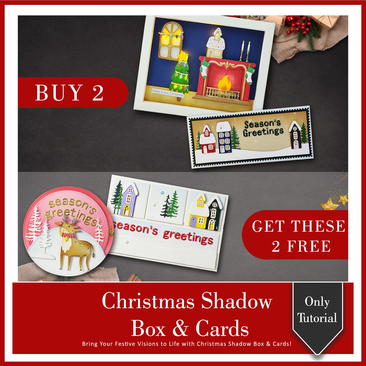Christmas Shadow Box & Cards (Tutorials Only)