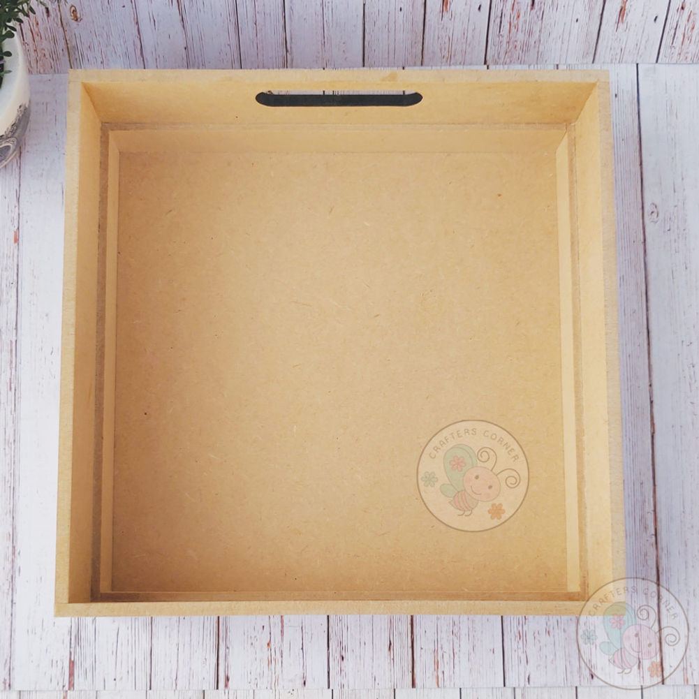 Square Tray With Acrylic Sheet (9.5 X 9.5 Inch)
