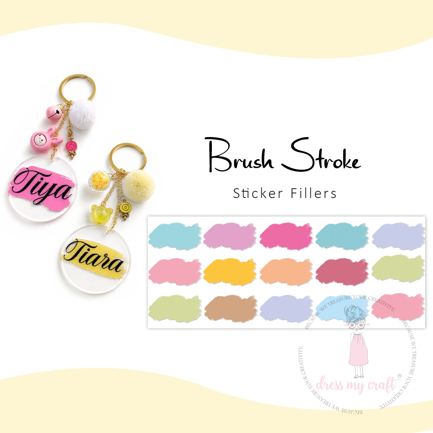 Stick N Peel Stickers- Brush Stroke