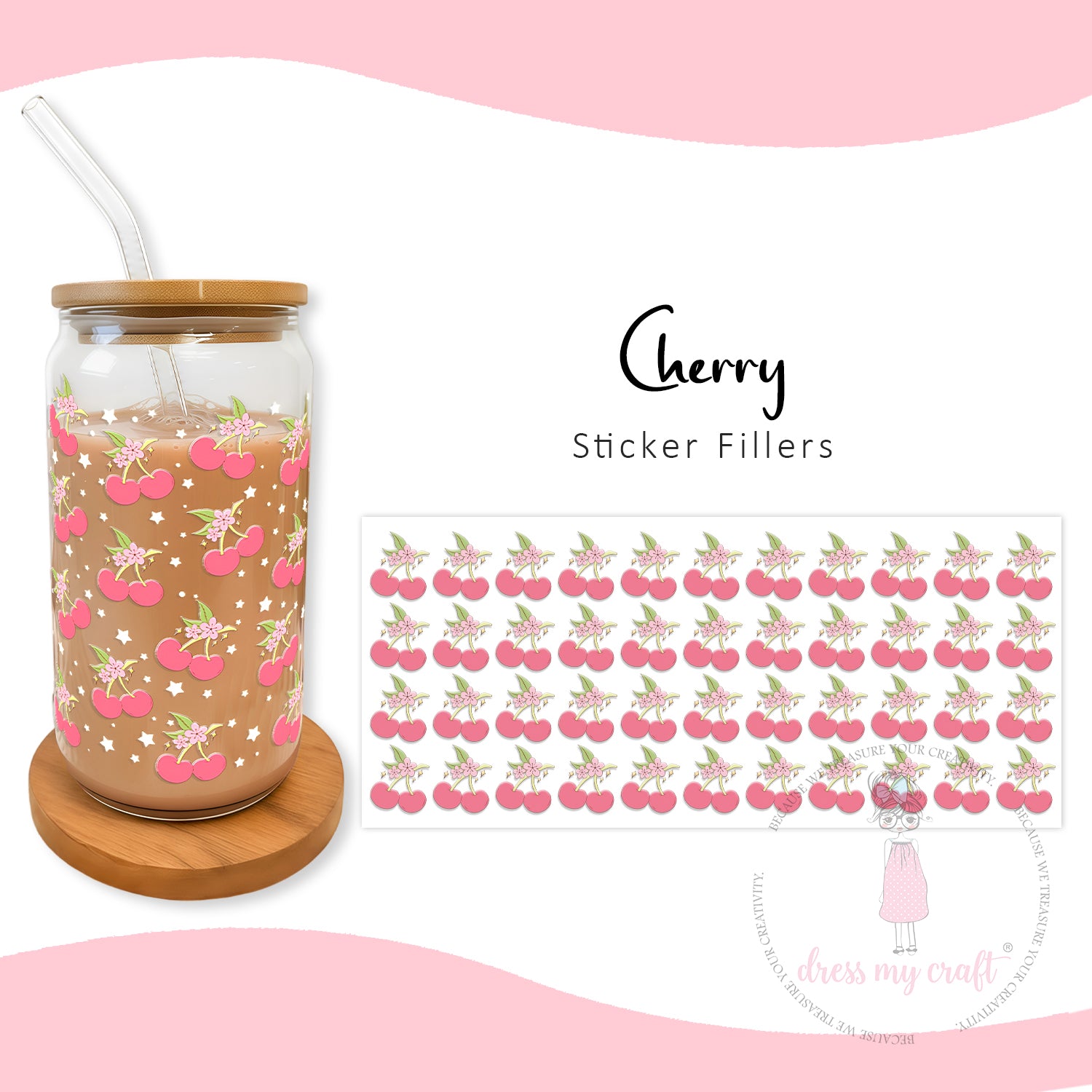 Stick N Peel Stickers- Cherry