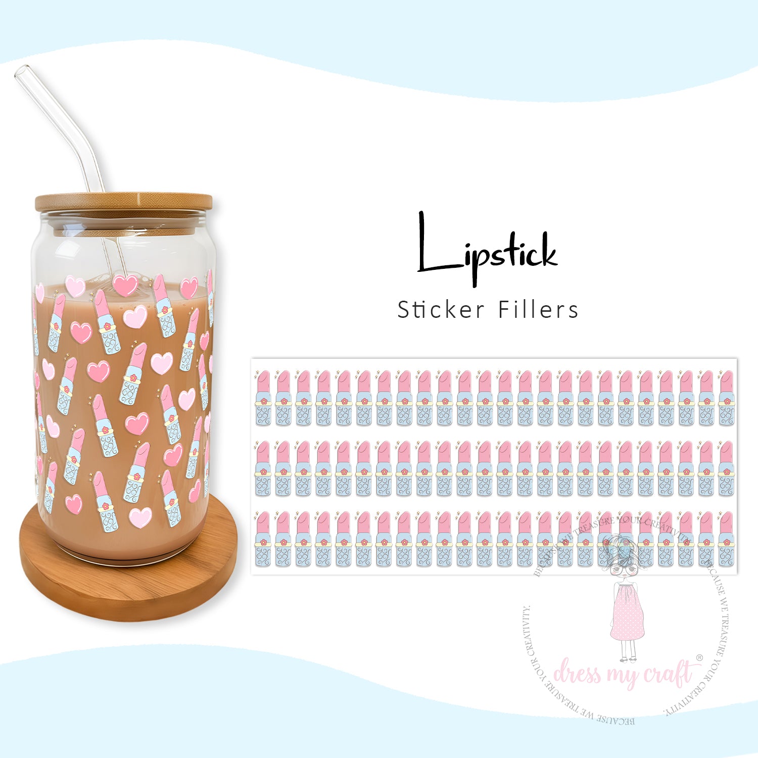 Stick N Peel Stickers- Lipstick