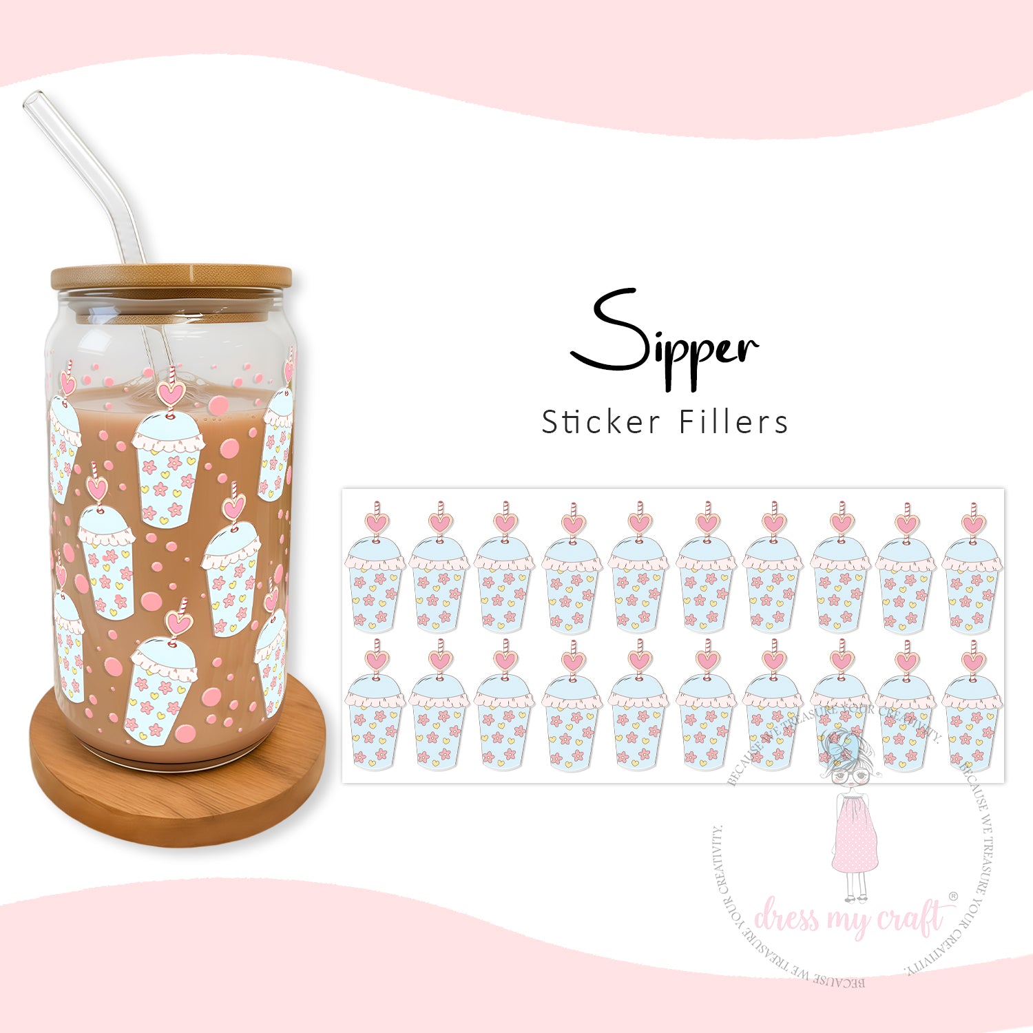 Stick N Peel Stickers- Sipper