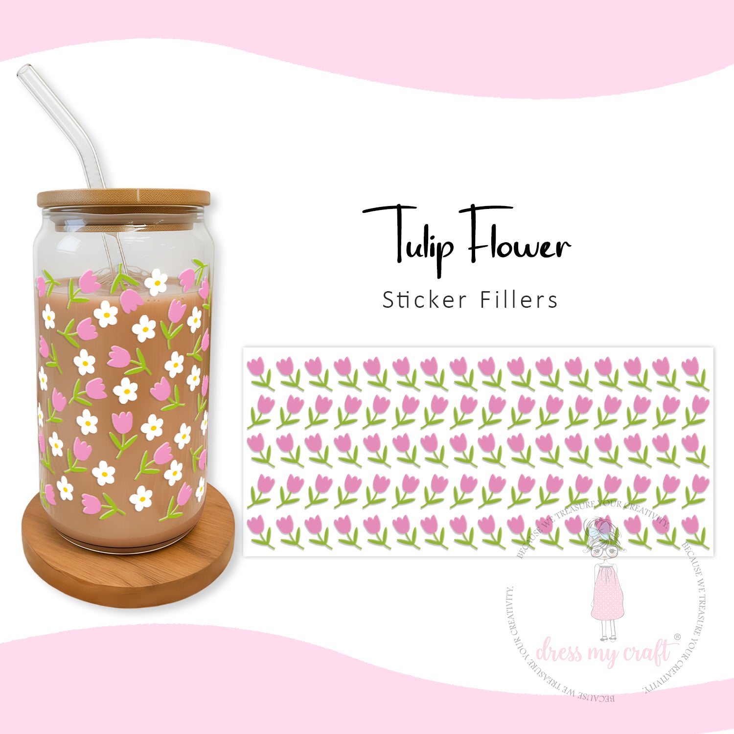 Stick N Peel Stickers- Tulip Flower